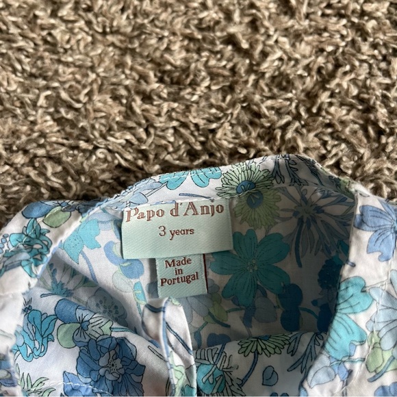 Toddler Baby Girls Papo d'Anjo Long Sleeve Dress Floral Prairie Cottage Size 3* - Picture 3 of 9